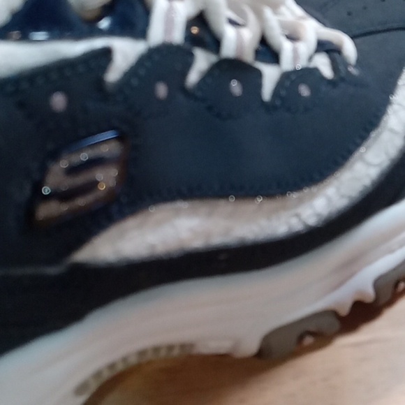 SKECHERS D'LITES, BLACK, WHITE, PINK, SPARKLES WOMENS SIZE 9 - Picture 6 of 6